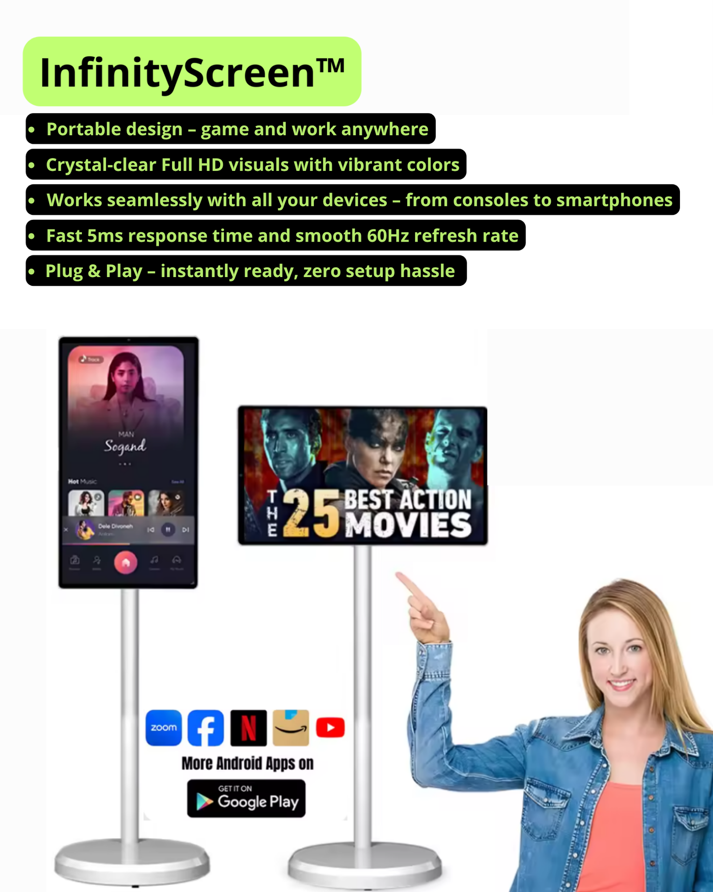 InfinityScreen™ - Draadloze Smart TV